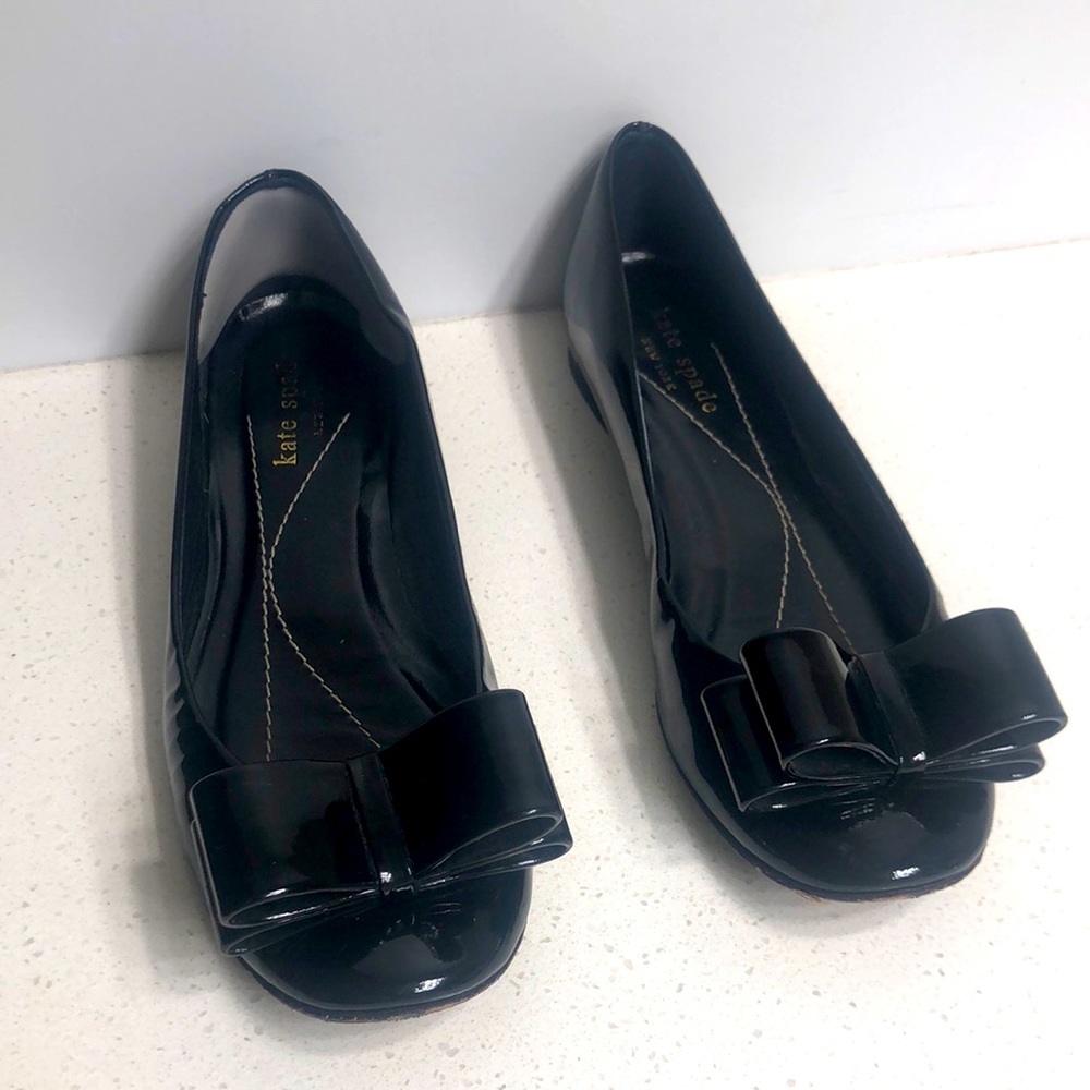 Kate Spade Black Flats with Bow